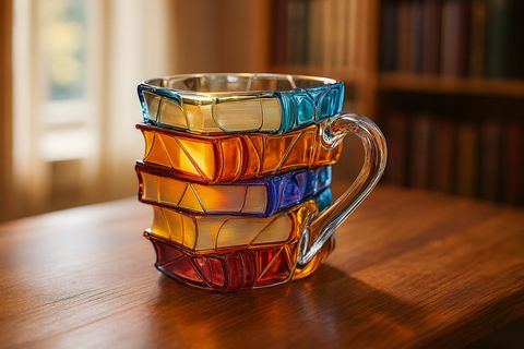 Vueeze BookHaven Mug-Book Lovers Love This Gorgeous Handmade Painted Book Mug